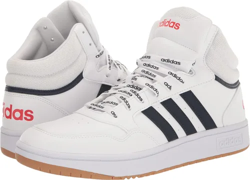 Vista 7 de adidas Hoops 3.0 Mid - Tenis de baloncesto para hombre, White-team Royal Blue-gum