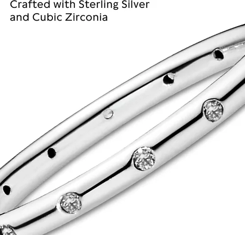 Vista 3 de PANDORA Jewelry - Anillo de circonita cúbica simple y brillante en plata de ley Metal Zirconia cúbica