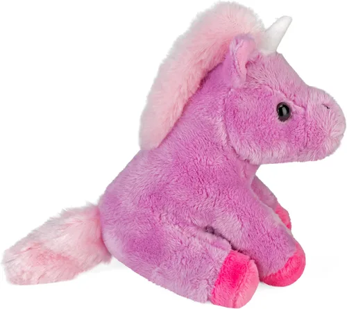 Vista 5 de Wild Republic Pocketkins Eco Unicorn Lavender, animal de peluche, 5 pulgadas, juguete de peluche, hecho de materiales reciclados, respetuoso