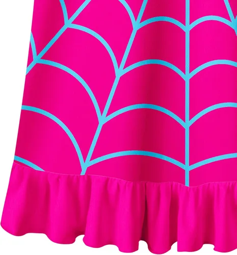 Vista 4 de Byriady Vestido de disfraz para niña, vestidos de fantasía para niños, ropa casual con volantes, ropa casual de 2 a 7 años