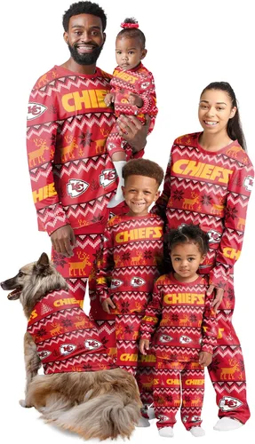 Vista 26 de FOCO NFL womens Nfl Team Ugly Pattern Matching Set Family Holiday Pajamas