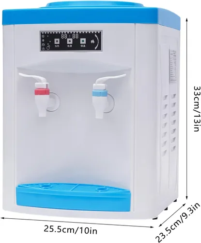 Vista 5 de Despachador de agua de carga superior eléctrico, dispensador de agua fría y caliente para botellas de 1 a 5 galones, enfriador de agua de mostrador