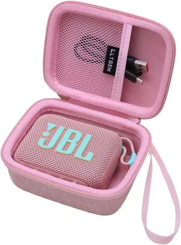 Vista 23 de LTGEM - Funda compatible con altavoces JBL GO 4, silicona suave para altavoces JBL GO 4, color negro