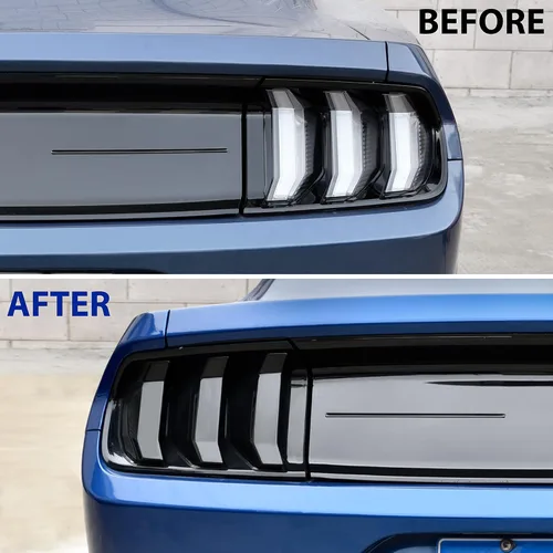 Vista 6 de Cubierta de luz trasera para Mustang GT 18-22, cubiertas de lámpara de luz trasera, protector para Ford Mustang accesorios 2018 2019 2020 2021 2022