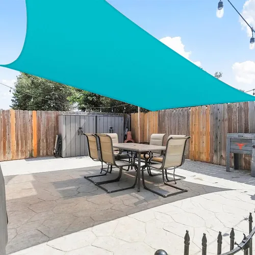 Vista 6 de E&K Sunrise - Toldo tipo vela de 8 x 12 pies, impermeable, para exteriores, rectangular, con protección UV, para pérgola, patio, jardín, terraza