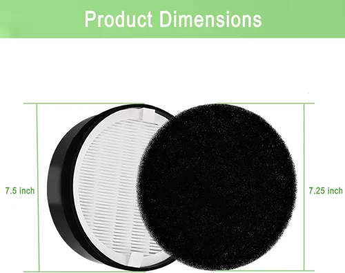 Vista 5 de Paquete de 2 filtros de repuesto LV-H132 compatibles con purificador de aire LEVOIT LV-H132 LV-H132-RF, filtro True HEPA H13, filtro de carbón