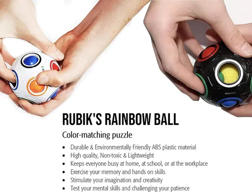 Vista 4 de Rubiks - Juego de regalo de 3 piezas, cubo blando, estrella mágica, bola arcoíris