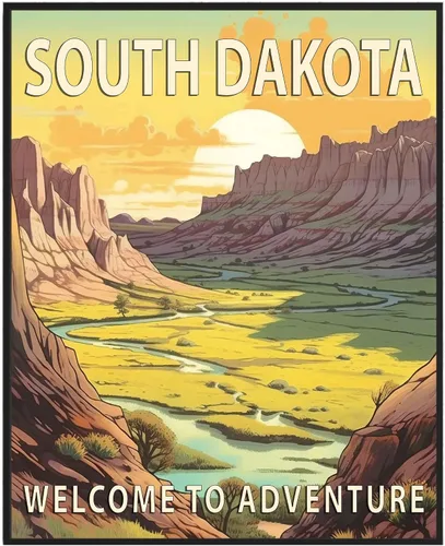 Vista 18 de Póster artístico de Alaska, decoración artística de paisaje retro de Estados Unidos, pintura de montaña y paisaje de aventura para dormitorio, sala