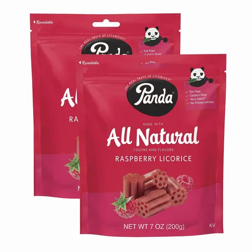 Vista 5 de Panda Regaliz de Frambuesa Natural 100%, 7 oz.