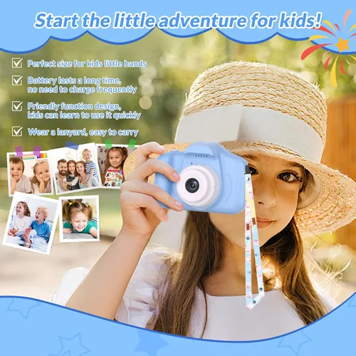 Vista 6 de Mafiti Cámara para Niños, Cámara Digital Mini Selfie de 26MP HD para Niños, Cámara para Niños Pequeños de Vídeo 1080P, Juguete al Aire Libre