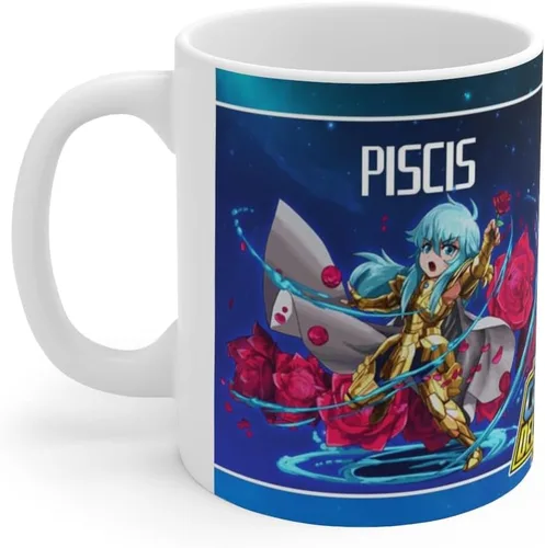 Vista 2 de Piscis, Los Caballeros del Zodiaco, Taza Ceramig 11 Oz