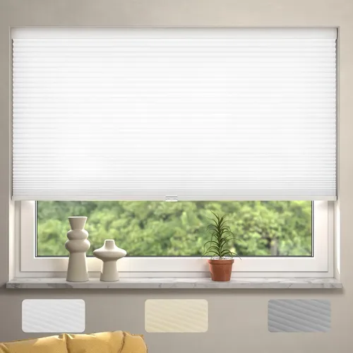 Vista 10 de MYshade CEL19BE36C - Persianas sin cordones y celulares para ventanas interiores con filtro de luz de 1.5 pulgadas de celda de nido de abeja, tela