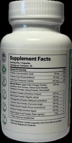 Vista 2 de Musgo marino + Ashwagandha – Apoyo diario de bienestar y vitalidad – Promueve el equilibrio mental y corporal – Apoyo inmunológico, energético