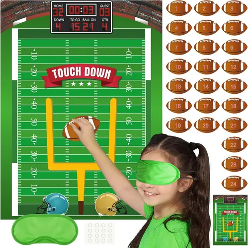 Vista 5 de PLULON Pin The Baseball Party Game para niños Pin The Baseball en el Guante y el Batón Póster grande con pegatinas para decoraciones de pared