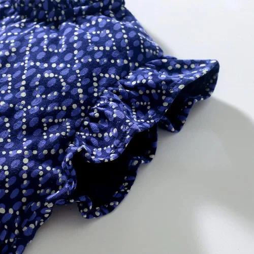 Vista 6 de LMYOVE Vestido casual de algodón para niñas pequeñas de 2 a 8 años