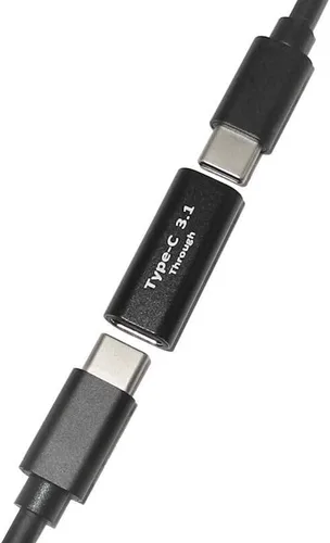 Vista 4 de Accessonico Acoplador USB C hembra a hembra, paquete de 2 conectores de extensión USB 3.1 tipo C para conectar 2 cables USB-C, compatible
