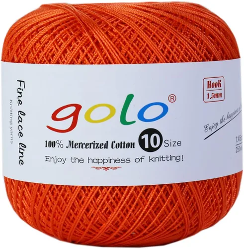 Vista 22 de Golo - 3 bolas de hilo de ganchillo tamaño 10, hilo de crochet para tejer a mano 102