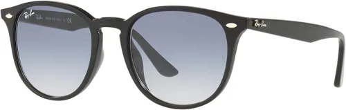 Vista 2 de Ray-Ban RB4259f - Gafas de sol redondas de corte bajo, Negro y azul claro degradado.