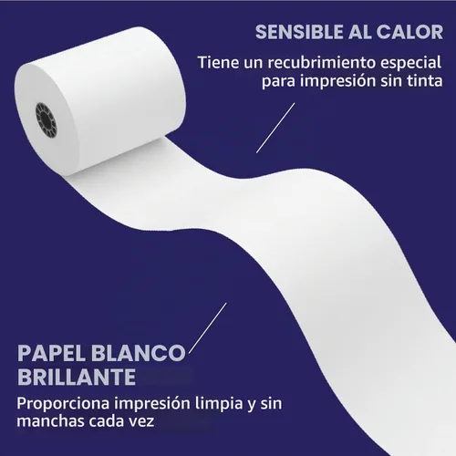 Vista 6 de PaperPlanet Papel térmico para soporte cuadrado y registro 20 rollos
