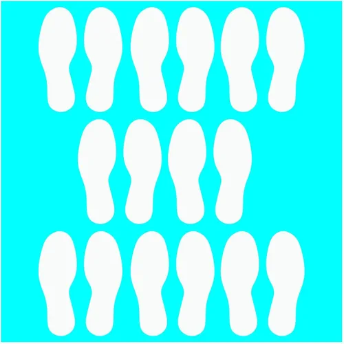 Vista 87 de LiteMark Calcomanías de vinilo para piso, calcomanías de línea para suelo de aula, oficinas, bailes, eventos, marcadores de puntos duraderos con Azul
