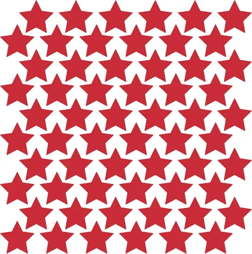 Vista 28 de LiteMark Calcomanías de vinilo mate extraíbles con diseño de estrella Blanco