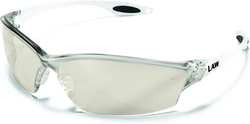 Vista 2 de MCR Safety Law LW2 Series Crew Gafas de seguridad dieléctricas Lente de espejo de diamante azul