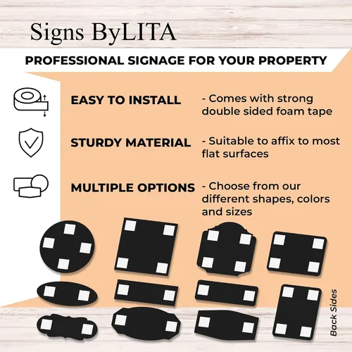 Vista 8 de Signs ByLITA Basic Property - Señal de video bajo vigilancia (24 horas), tamaño pequeño