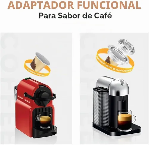 Vista 7 de Adaptador de cápsulas de café reutilizable compatible con Nespresso Vertuo, ENV135 y VertuoLine GCA1, convertidor de cápsulas de café de acero