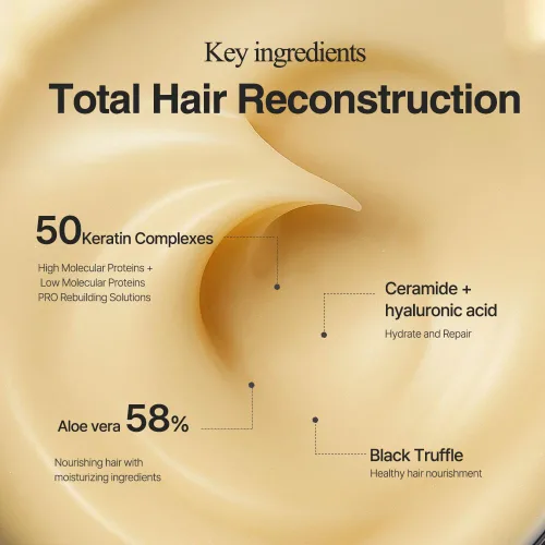 Vista 5 de Extreme Advanced - Mascarilla para el cabello, 50 proteínas + complejo de queratina y trufa negra francesa, paquete de cabello acondicionador
