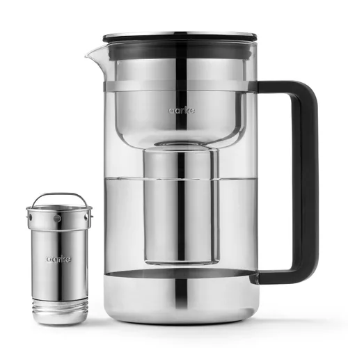 Vista 11 de Paquete de Purificador de Agua Aarke Regular 1.18L de Vidrio con Filtro de Acero, Libre de BPA, 4 Gránulos de Recarga Pura - Filtros Metales Pesados