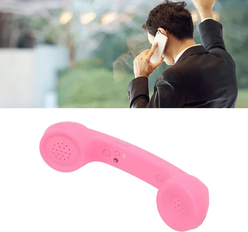 Vista 5 de Teléfono retro con Bluetooth, receptor de teléfono a prueba de radiación para teléfono celular con llamada cómoda, clásico vintage inalámbrico