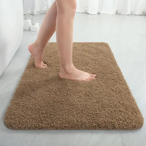 Vista 59 de LOCHAS Alfombra de baño de microfibra antideslizante de 36 x 24 pulgadas Gris