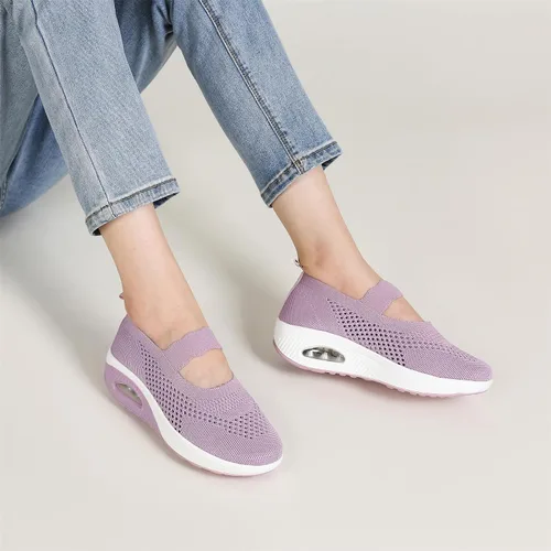 Vista 8 de Women Nurse Sneakers Platform Sneakers Air Cushion Walking Wedge Sneaker Food Service Shoes Ladies Toning Rocker Shoes