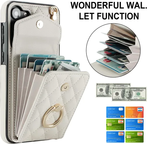 Vista 3 de Asuwish Funda de teléfono para Samsung Galaxy S23 5G con protector de pantalla de vidrio templado y correa para la muñeca con bloqueo RFID