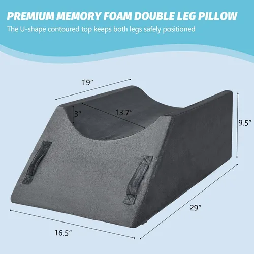 Vista 3 de JOYWOO Almohada de Soporte de Elevación para Dos Piernas – Ideal para Después de Reemplazo de Cadera, Dormir de Espalda, Alivio de Hinchazón. Cómoda