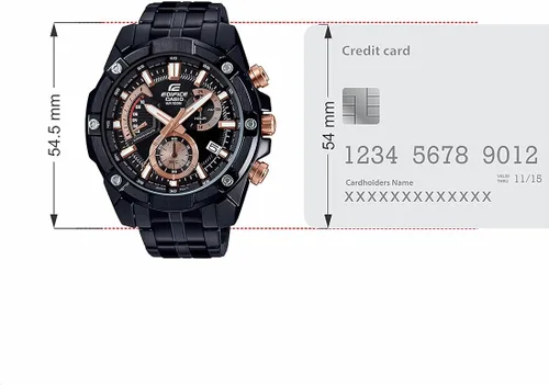 Vista 5 de Casio Edifice EFR-559DC-1AVUDF cronógrafo - analógico cuarzo negro acero inoxidable hombres reloj