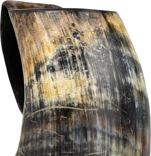 Vista 8 de Taza de cuerno vikingo de 16 onzas, juego de tronos, buey nórdico de grado alimenticio para bebidas frías calientes, regalo para hombres y mujeres