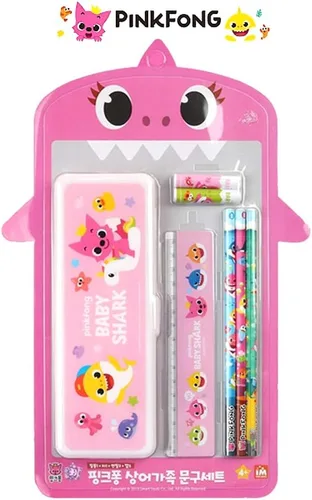 Vista 3 de Baby Shark Family - Juego de papelería escolar todo en uno: 7 piezas, 1 juego (1 juego al azar)