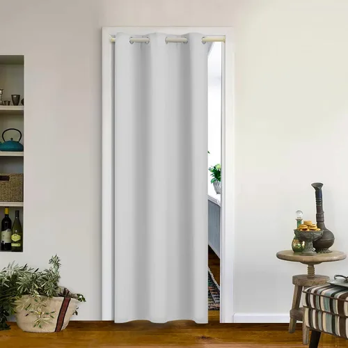 Vista 59 de MYSKY HOME Cortinas Aqua para Armario para Entrada Cortina Opaca para Puerta para Sala de Estar Cortina Oscurecedora de Habitación con Ojales