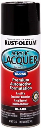 Vista 3 de Rust-Oleum Automotive 248647 - Aerosol de esmalte acrílico de 12 onzas, negro plano
