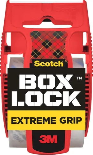 Vista 10 de Cinta de embalaje Scotch Box Lock, cinta de embalaje transparente, cinta adhesiva de agarre extremo para cajas de envío navideño, 1.88 pulgadas x