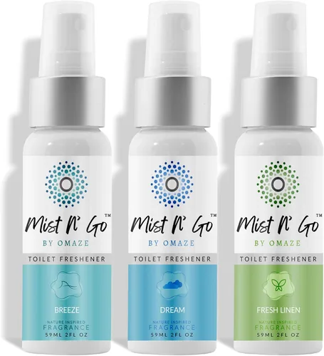 Vista 21 de Mist N' Go by Omaze - Aerosol de Baño de Viaje para Inodoro Eliminador de Olores - Aerosol de Inodoro de Viaje para Ambientador de Aire de Baño