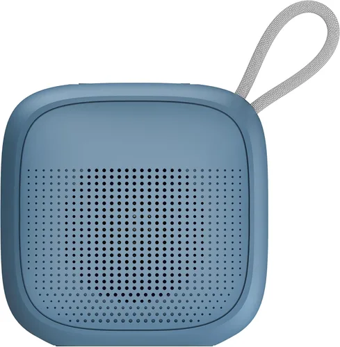 Vista 2 de AT&T Essentials - Mini altavoz Bluetooth de 5 W, color azul polvoriento