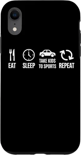 Vista 24 de Eat Sleep Take Kids to Sports Repeat Youth Athlete Parent Case for iPhone 17