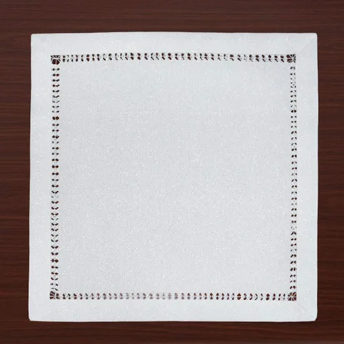 Vista 20 de Grelucgo Servilletas de mesa de comedor con dobladillo a mano para Halloween, hilo plateado entrelazado (negro, 4 servilletas de 18 x 18 pulgadas)