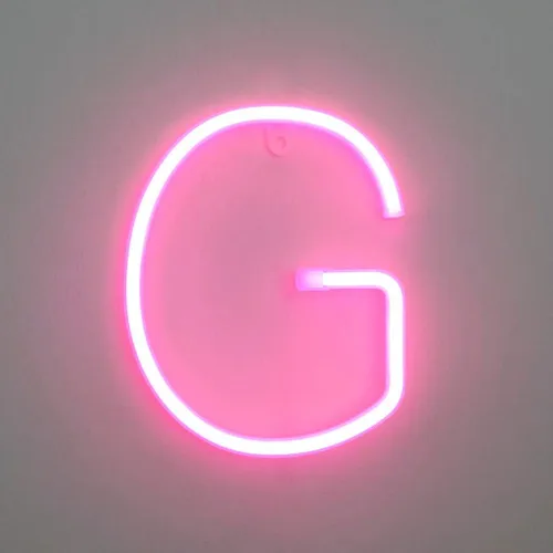 Vista 9 de Letrero de neón, letras de neón, letras del alfabeto de neón iluminadas, letras con luces LED, letras de marquesina iluminadas, batería, USB, rosa
