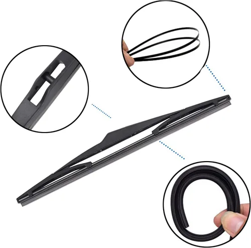 Vista 4 de WouND Juego de limpiaparabrisas trasero, para Kia Ceed Pro Cee'd SW MK 1 Hatchback 2006-2012 para todas las estaciones de goma natural