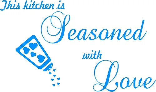 Vista 9 de VWAQ This Kitchen is Seasoned with Love - Adhesivo decorativo para pared, diseño de refranes de vinilo para comedor