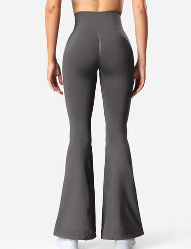 Vista 4 de YEOREO Leggings acampanados para mujer, con control de abdomen, cintura alta, corte de bota, pantalones de yoga, pantalones de entrenamiento