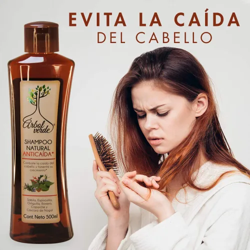 Vista 7 de Arbol Verde Kit 2 Champú Anticaída 16.9 fl oz y 3 Linaza Gel 8.82 oz